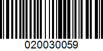 Barcode for 020030059