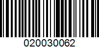 Barcode for 020030062