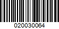 Barcode for 020030064