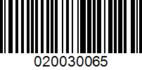 Barcode for 020030065