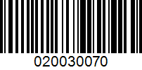 Barcode for 020030070