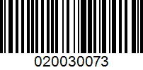 Barcode for 020030073