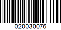 Barcode for 020030076