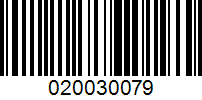 Barcode for 020030079