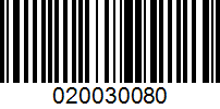 Barcode for 020030080