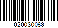 Barcode for 020030083