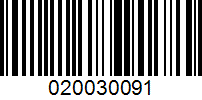 Barcode for 020030091