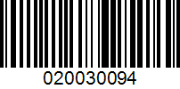 Barcode for 020030094