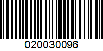 Barcode for 020030096