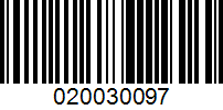 Barcode for 020030097