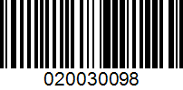 Barcode for 020030098