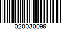 Barcode for 020030099