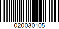 Barcode for 020030105