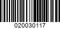 Barcode for 020030117