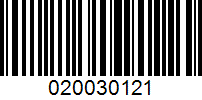 Barcode for 020030121