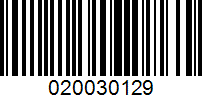 Barcode for 020030129