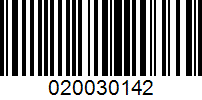 Barcode for 020030142