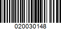 Barcode for 020030148