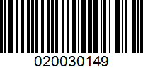 Barcode for 020030149