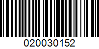 Barcode for 020030152