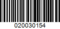 Barcode for 020030154