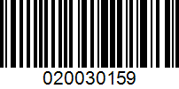 Barcode for 020030159