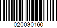 Barcode for 020030160