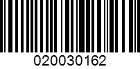 Barcode for 020030162