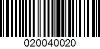 Barcode for 020040020