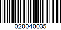 Barcode for 020040035