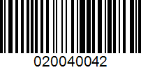 Barcode for 020040042