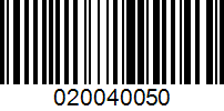 Barcode for 020040050