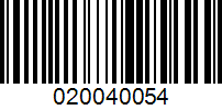 Barcode for 020040054