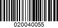 Barcode for 020040055