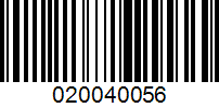 Barcode for 020040056