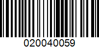 Barcode for 020040059