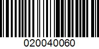 Barcode for 020040060