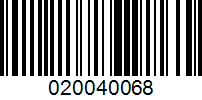 Barcode for 020040068