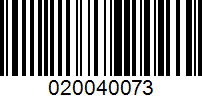 Barcode for 020040073