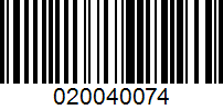 Barcode for 020040074