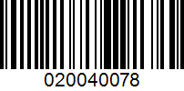 Barcode for 020040078