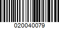 Barcode for 020040079