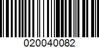 Barcode for 020040082