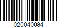 Barcode for 020040084