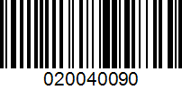 Barcode for 020040090