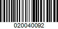 Barcode for 020040092