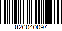 Barcode for 020040097