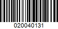 Barcode for 020040131