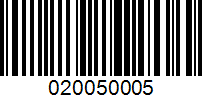 Barcode for 020050005