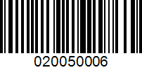 Barcode for 020050006